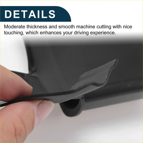 Black rubber trim strip with smooth machine-cut edges for silicone gear shift knob sticker on toyota land cruiser prado j250
