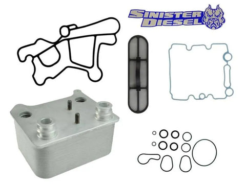 Sinister Diesel Oil Cooler Kit - Includes Gaskets & O-Rings (Powerstroke 6.0L 03-07) — fits Ford F-250