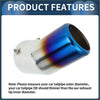 Slant exhaust tip 3.8 inch inlet with blue and chrome stainless steel gradient finish for toyota land cruiser back side