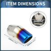 Shiny chrome slant exhaust tip with blue purple gradient finish 3.8 inch inlet for 2023 2024 toyota land cruiser