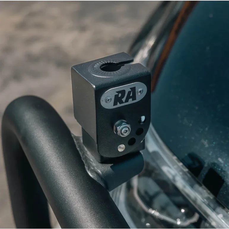 Slotted Stainless Steel Folding Antenna Bracket Black Finish - Folding Antenna Bracket