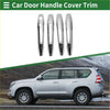 Chrome finished car door handle cover trim set for toyota land cruiser prado shown from back side