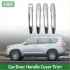Chrome finished car door handle cover trim set for toyota land cruiser prado silver tone smart car accessory