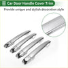 Chrome finished silver tone smart car door handle cover trim for toyota prius 2010-2015 with sleek elongated design