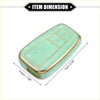 Smart key fob cover case for toyota prius 2006-2022 in sleek mint green tpu with glossy finish and gold trim