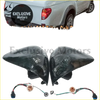 Black smoked tail light assemblies with integrated wiring harnesses for mitsubishi l200 triton colt pickup backside view