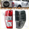Red and black smoked led tail light for ford ranger px t6 mk1/2 2011-18 with clear lens sections modern design