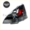 Clear plastic smoked tail light for toyota altezza rs200 with red circular lens and horizontal chrome strips