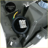 Back side of gray plastic smoked tail light housing with black rubber grommet and white multi-pin connector for toyota altezza rs200