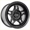 Black sniper millrad alloy wheel with matte finish and aggressive tread pattern size 17x9 6x139.7 offset 15