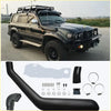 Black matte finish off-road snorkel kit with mounting hardware for toyota land cruiser 80 series 1992-1998