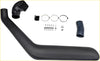 Black rubber snorkel air intake tube with curved design and meshed end cap for toyota land cruiser 80 series 1992-1998