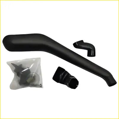 Black plastic snorkel kit air intake with connectors and fittings for isuzu d-max rg01 mu-x 3.0l diesel back side view
