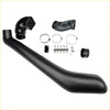 Black rubber snorkel air intake tube with curved design and meshed end cap for mitsubishi triton 2019-2023