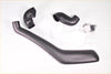 Black plastic snorkel kit for Toyota Hilux Vigo 2005-2015 with curved tubing and mesh-covered intake visible from back side