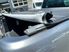Soft tonneau cover for mitsubishi triton 2015-2023 double cab with silver textured fabric black edge and metal bracket