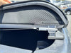 Black perforated mesh soft tonneau cover trunk lid with silver metal latch for nissan navara np300 back side