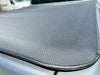 Gray perforated fabric soft tonneau cover with stitched edges for nissan navara np300 truck bed