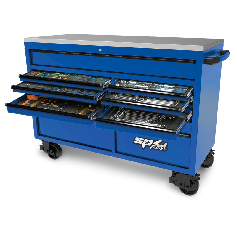 SP Tools 59in. 465Pc 13 Drawer USA Sumo Rollcab Power