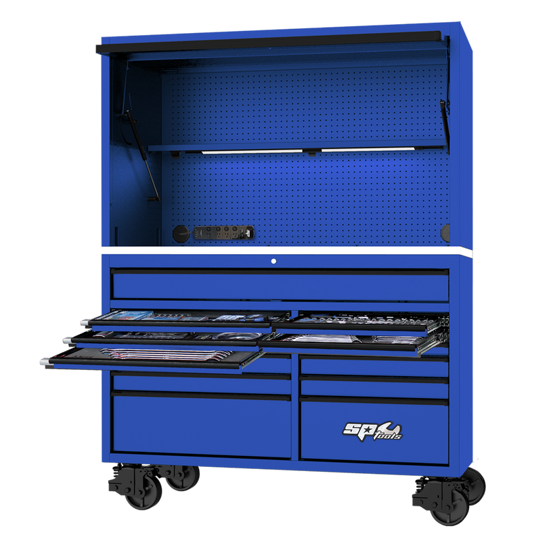 SP Tools 59in. 631Pc 13 Drawer USA Sumo Rollcab Power