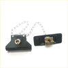 Black plastic spare tire carrier latch with silver chain and brass parts for mazda b series bravo 2002-2006 back side