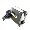 Black metal door latch with white plastic handle and gold bolt for toyota hilux spare wheel tire carrier 1997-2005