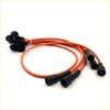Orange spark plug ignition wires with black rubber connectors for Datsun Nissan Cabstar PA321 J15 engine use