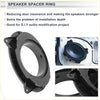 Black plastic speaker spacer adapter ring with molded mounting tabs for toyota 6x9 to 6.5 inch speakers