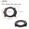 Black plastic speaker spacer adapter ring with textured inner surface and four corner mounts for toyota 6x9 to 6.5 speakers