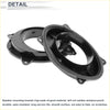 Black speaker spacer adapter rings with foam-lined edges and glossy finish for secure 6x9 to 6.5 inch toyota speakers