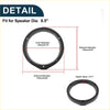Black plastic speaker spacer ring adapter for toyota rav4 2001-2011 with four pre-drilled holes for 6.5-inch speakers