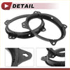 Black plastic speaker spacer ring adaptors with integrated bracket holes for secure mounting on toyota tacoma 2005-2015