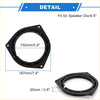 Black plastic speaker spacer ring for toyota echo 6.5 inch speakers with circular cutout and four corner attachment points