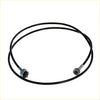 Black rubber-coated speedometer cable with metallic connectors for Nissan Datsun Bluebird SSS 510 1968-1973