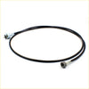 Black rubber-coated speedo cable with metal threaded connectors for Nissan Datsun 520 620 720 1960-1970