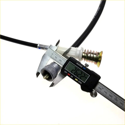 Black speedometer cable with metallic connector for datsun nissan navara d21 td25 1986-1997 measured by caliper