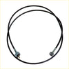 Black rubber-coated speedometer cable with metallic connectors for nissan datsun 510 bluebird sss 1968-1973