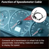 Black rubber-coated speedometer cable with metal connectors for toyota 4runner pickup 1989-1995 shown on dashboard background