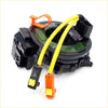 Black plastic airbag pretensioner with yellow wiring and orange connectors for mitsubishi outlander airtrek spiral cable clock spring