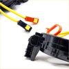 Black plastic steering wheel airbag module with yellow and orange wiring connectors for mitsubishi outlander airtrek