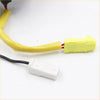Yellow plastic spiral cable clock spring connector with red wires and white counterpart for mitsubishi pajero montero 1991-2006