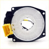 Black and white plastic spiral cable clock spring with yellow electrical connector for nissan navara d22 wd21