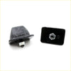 Black rubber spring bumper support with hexagonal bolt and mounting plate for mitsubishi triton l200 back side