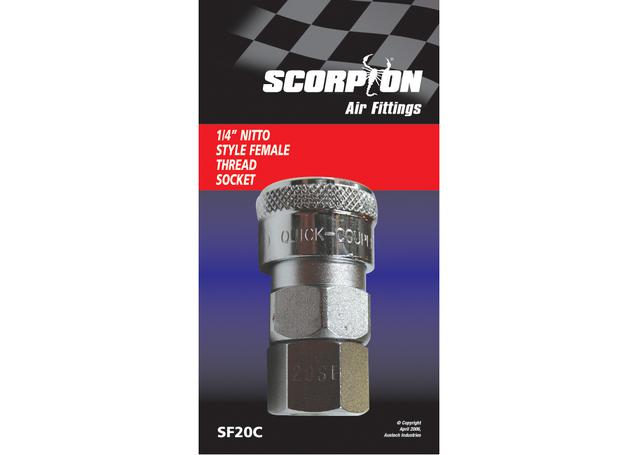 SP Tools Nitto Style 1/4 Female Thread Coupler Carded