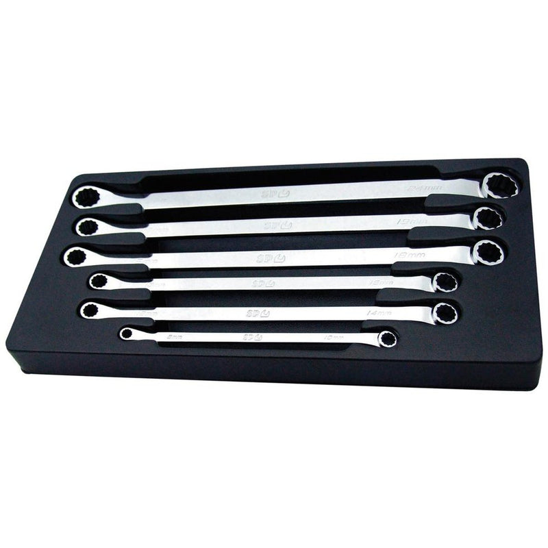 SP Tools Spanner Set 15Degree Offset Long Ring Metric 6Pc