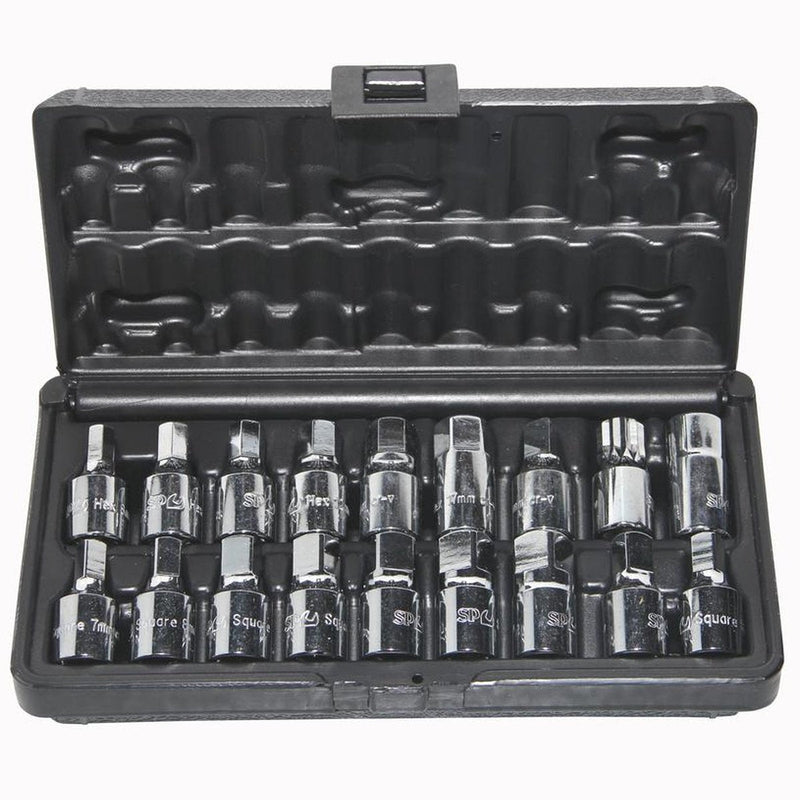 SP Tools Oil Drain Plug Key Set 3/8" -18Pcs