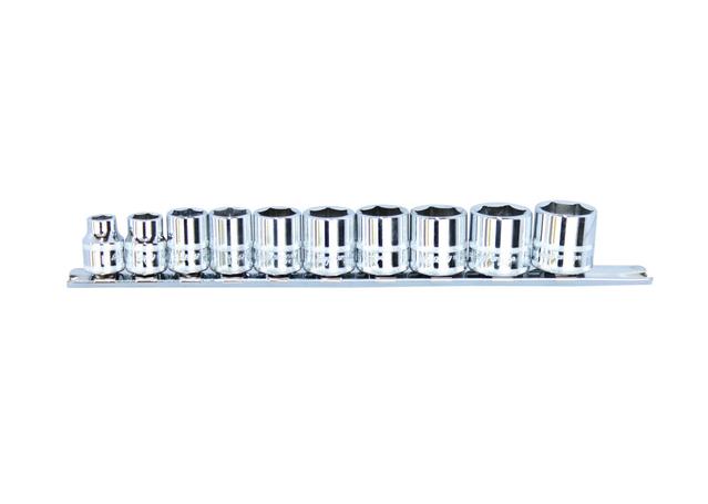 SP Tools Socket Rail 3/8"Dr Stubby 10pc Metric