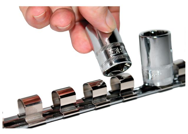SP Tools Socket Rail 3/8"Dr Holds 16Pc (413mm/16In)