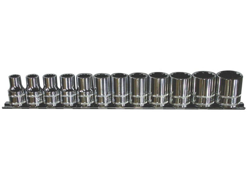 SP Tools Socket Rail 1/2"Dr 6PT 12Pc Metric