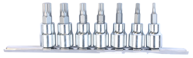 SP Tools 7Pc 3/8" Dr. 48mm Spline Bit Socket Rail